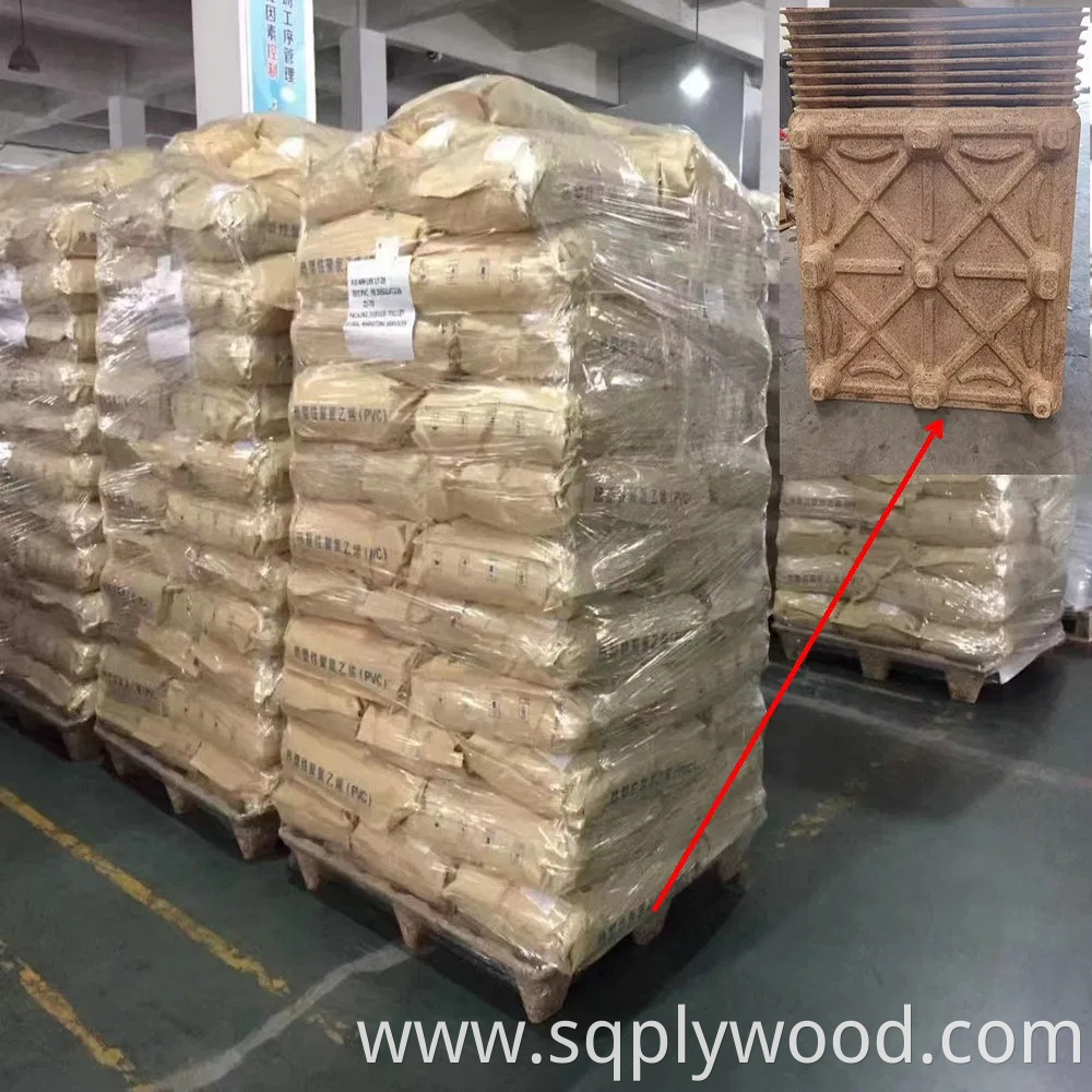Nestable and 80% Space Saving Compressed Wood Chip Pallets
